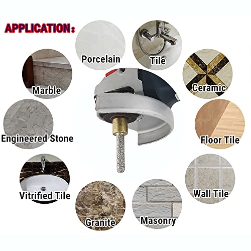NBB Diamond Milling Cutter with M14, Diamond finger bit, diamond chamfer bit, Diamond Router Bit for Enlarging and Shaping Hole on Porcelain, Ceramic, Tile, Granite, Marble, Wet or Dry (1, F2052) - Image 4