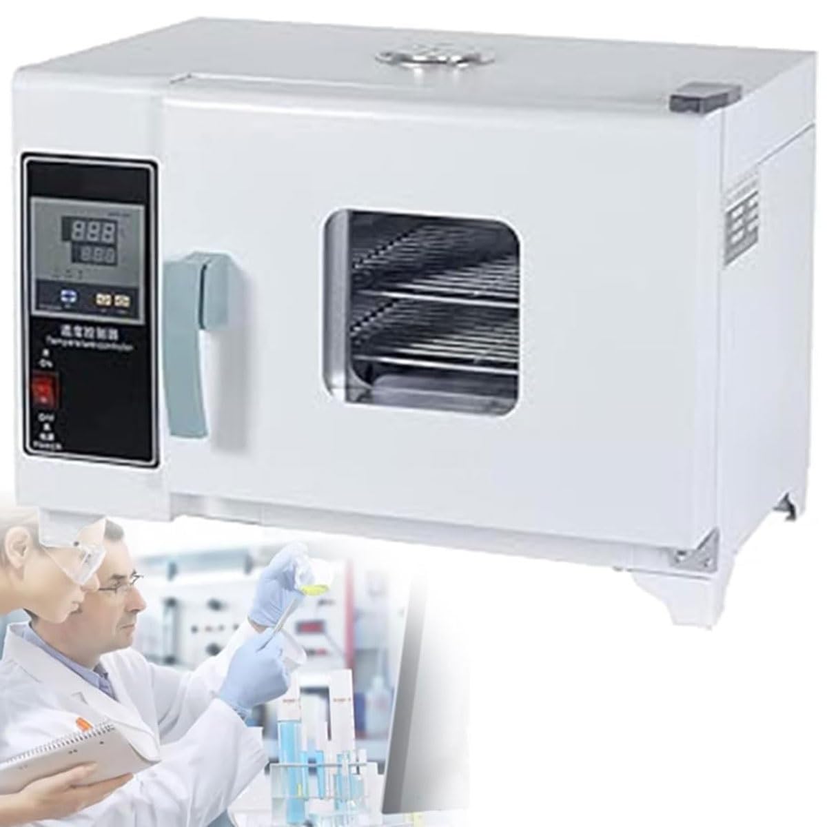 HTDRE Laboratory Vacuum Drying Oven, Electric Heating Constant Temperature, Intelligent Digital Display, 50-300C Forced Air Convection, 15.6L Capacity