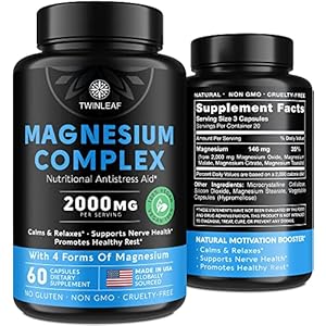 Magnesium Brain Booster Made in USA – Supports Brain Health & Function as Natural Calm, Relax Aid – Nootropic Magnesium Memory, Concentration & Focus Pills That Promote Better Rest