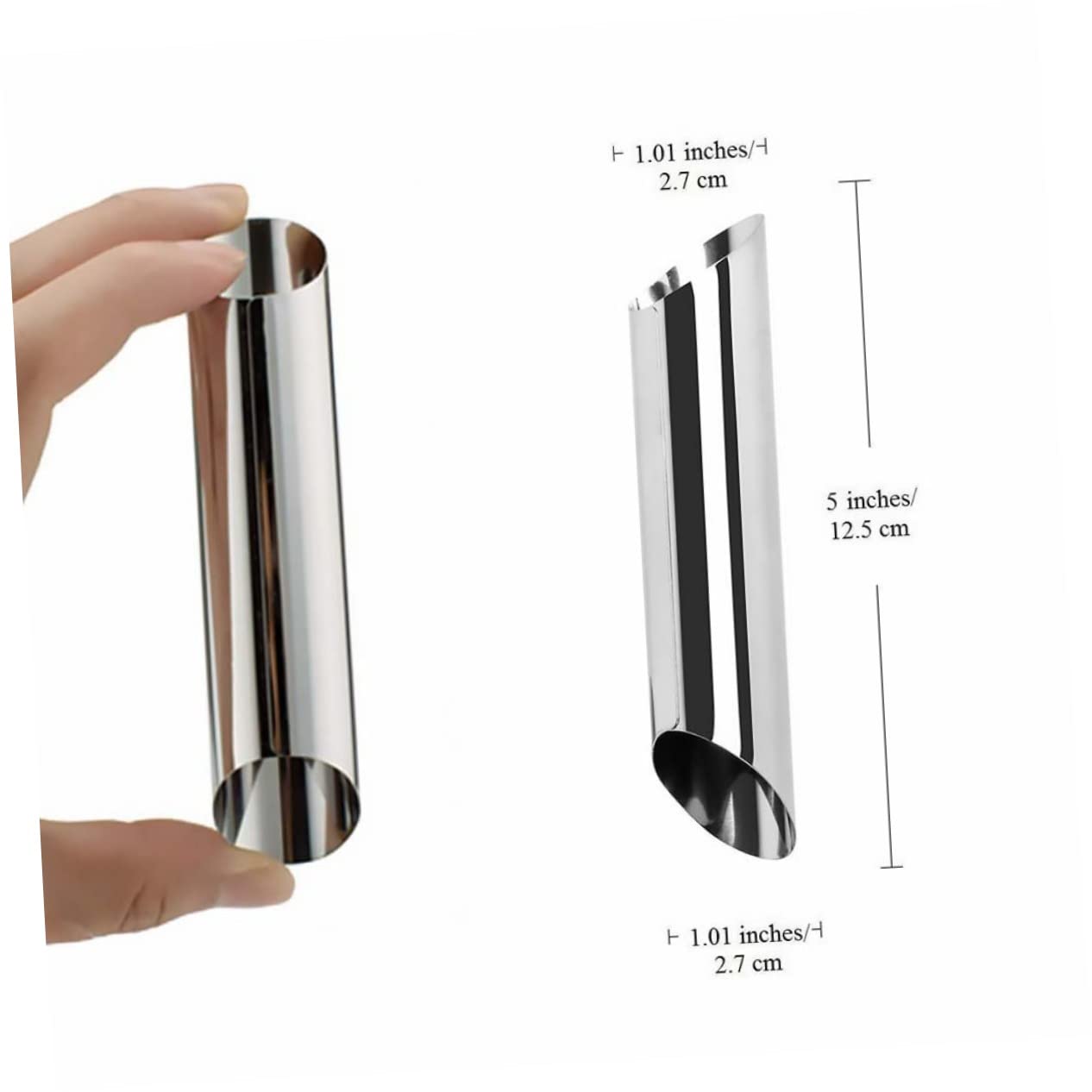 Garneck 15pcs Stainless Steel Hollow Bread Baking Tubes Pastry Molds for Croissants and Cannoli Reusable and Easy Baking Desserts and Appetizers