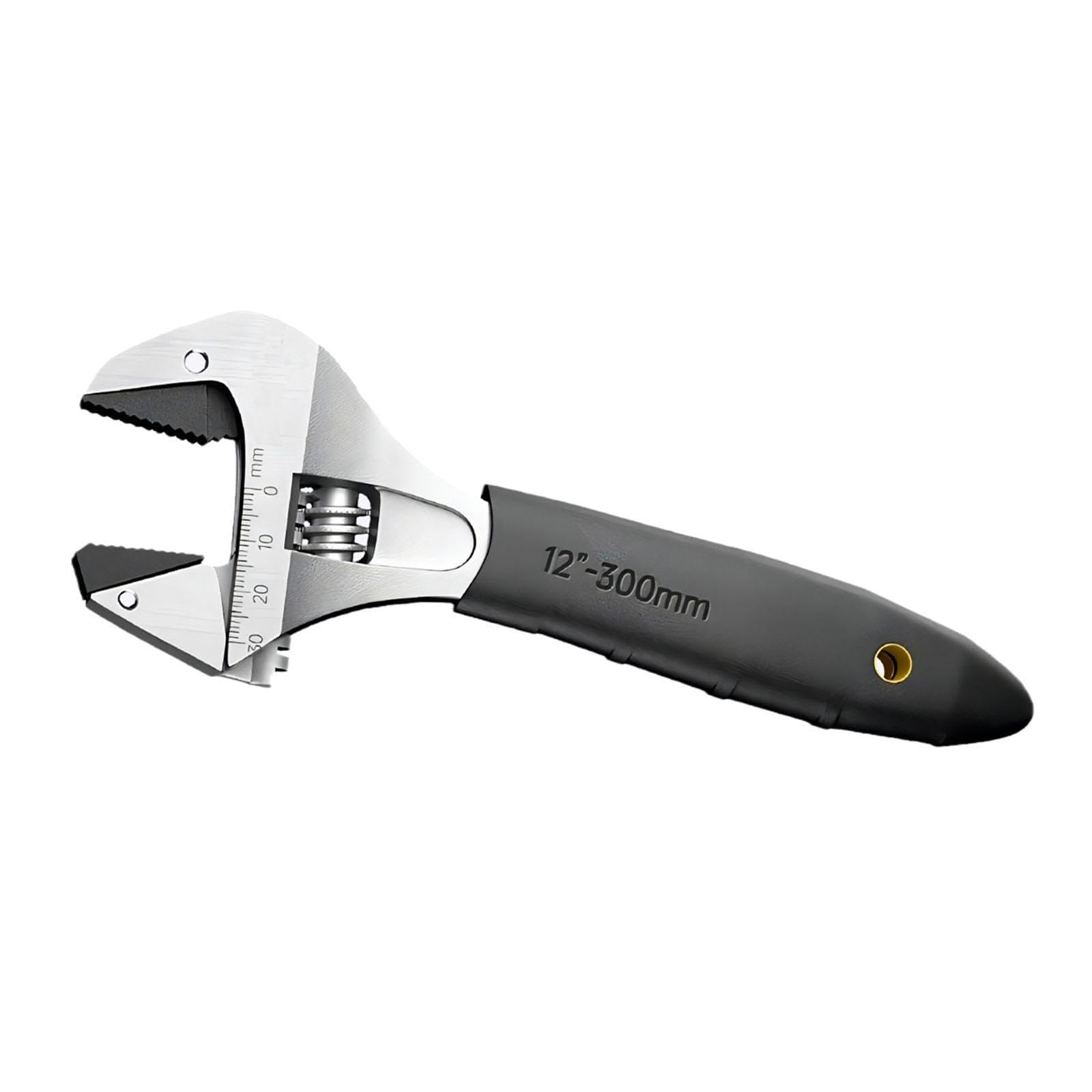 Auyxssz Black Adjustable Ratcheting Wrench Wide Opening Is Durable And Sturdy Handy Tool Home And Garage Needs Is Strong Wear Resistant. Adjustable Ratchet Wrench, 12 Inch