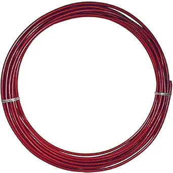 Visiaro Red Soft PVC Coated Copper Pipe/Tube Pancake Coil, Outer Diameter - 3/8 inch, Wall Thickness - 23(L) guage and 0.5mm PVC coating, Pack of 1 pcs
