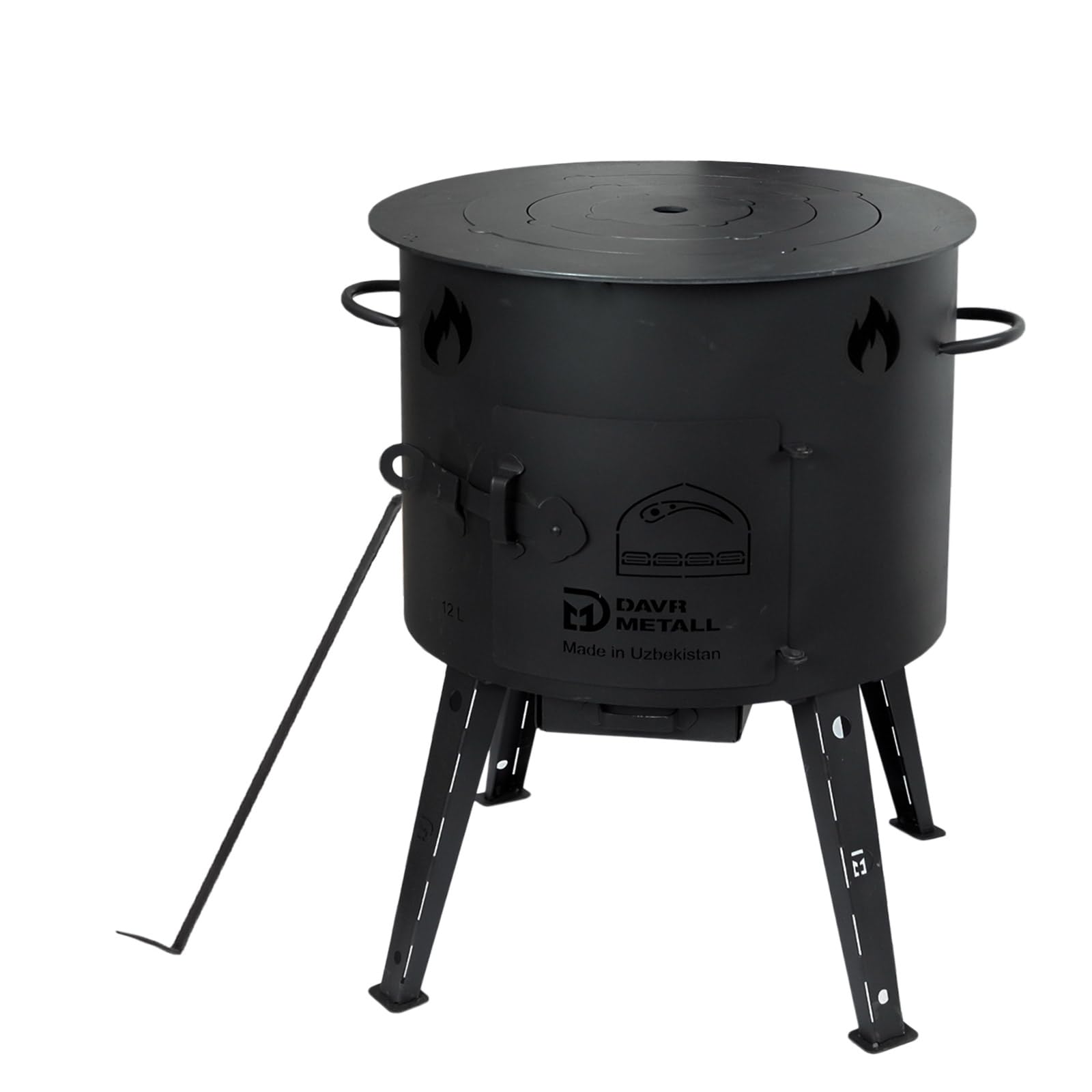 Utschak Ø40 Campingofen Kazan Adapter-Ringe Gusseisentopf Feuerstelle Feldküche