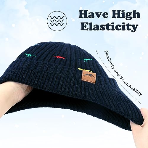 Image of POXIMI Baby Boy Winter Hat Toddler Warm Beanie Girl Knit Hats with Earflap Kid Cute Earmuffs