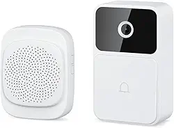 Campainha Interfone Inteligente Wi-Fi, Câmera E Áudio, Sem Fio, Monitoramento Noturno, Detecção De Movimento, Bateria Recarregável