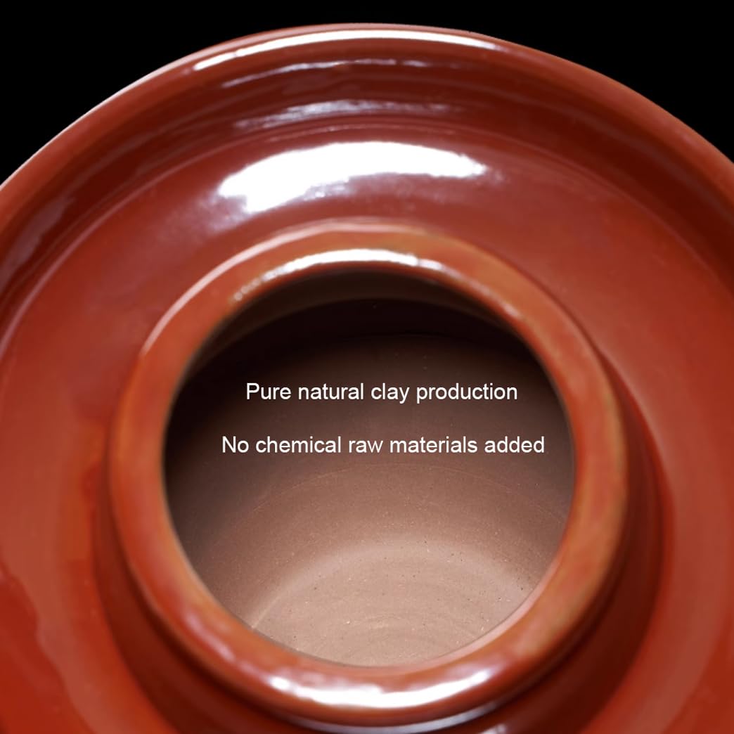 Ceramiczny słoik na marynaty z pokrywkami, tradycyjny chiński porcelanowy garnek do marynowania, ceramiczny garnek do fermentacji z uszczelką wodną pokrywką śluzy powietrznej, garnek do kiszonej