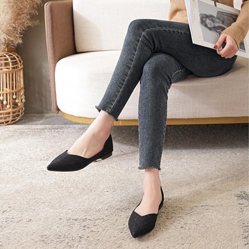 Women's Pointed Toe Ballet Flats Comfortable Walking Ballerina Shoes Dressy Casual Slip On Flats for Women4