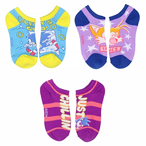 Sonic The Hedgehog Kids Tails Knuckles Amy No-Show Ankle Socks 6 Pair Pack - Image 4