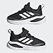 adidas Kids Fortarun Elastic Running Shoe, Black/White/Grey, 5 US Unisex Toddler