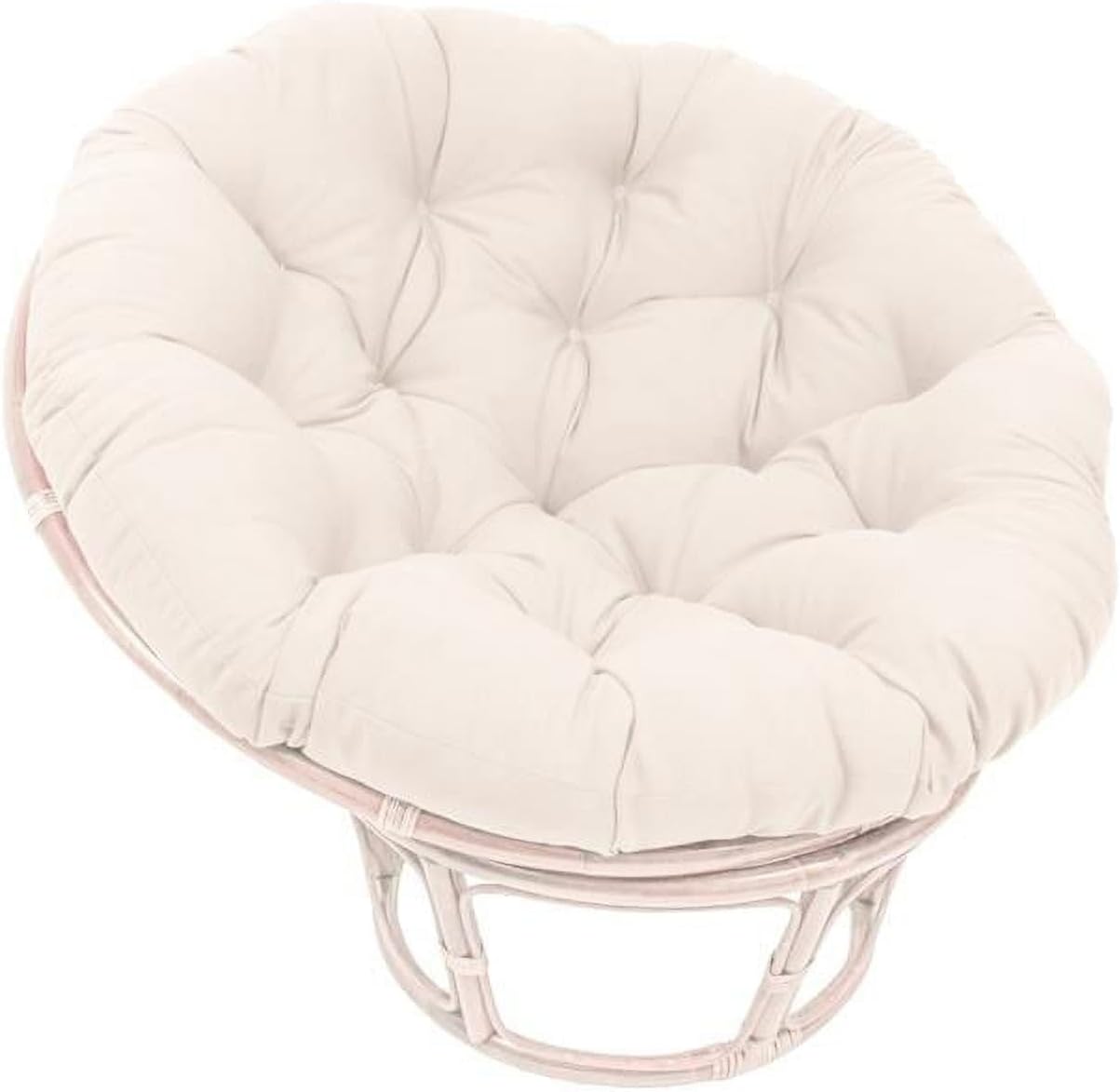 Blazing Needles Solid Twill Papasan Chair Cushion, 52" x 6" x 52", Natural