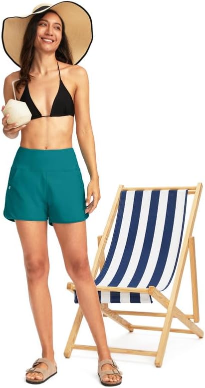 G Gradual Women's 3" High Waisted Swim Board Shorts with Pockets Quick Dry Swimsuit Bottoms Bathing Suit for Women with Liner - Image 6