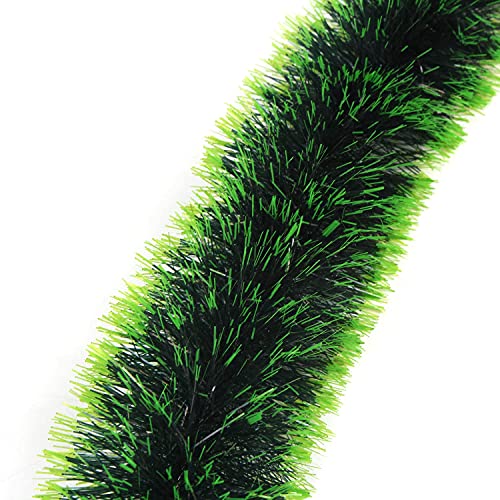 LOMIMOS Lametta-Girlande, ca. 100 m, grün glitzernde Dekoration für Weihnachtsbaum, Party, Hochzeit – Ansicht 3