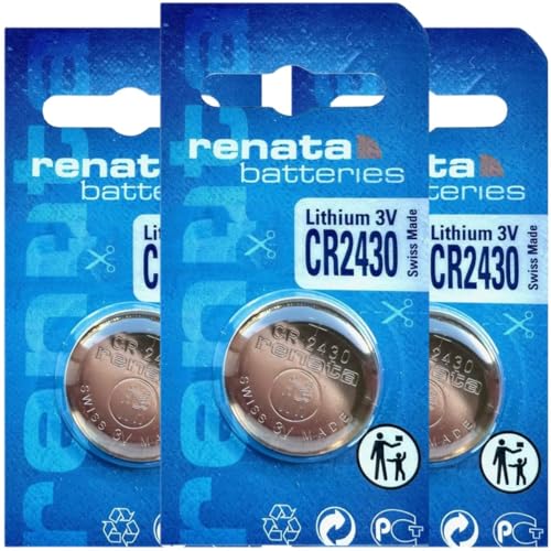 Image of MOCKING BIRD Coin Cell Battery 3 Volt Lithium Battery Swiss Made (Silver) (Pack of 3, CR2430)