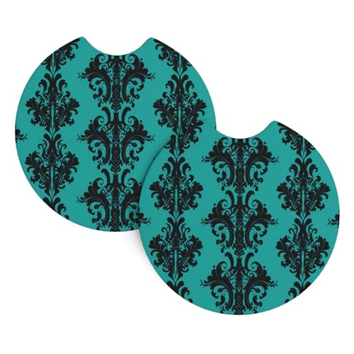 Set de 2 Posavasos de Neopreno para Carro Negro miniatura 1