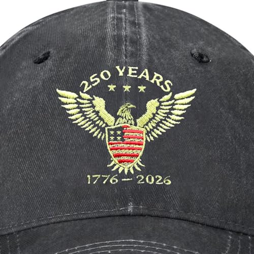 Image of Embroidered Baseball Cap for Women Men Vintage Adjustable Washed Distressed Denim Baseball Hat