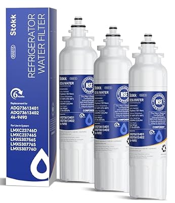 Stokk LT800P ADQ73613401 Refrigerator Water Filter Replacement Cartridge Compatible with LG ADQ73613408, ADQ75795104, Kenmore 9490, 46-9490, LSXS26326S, LSXS26366S, LMXS30776S, NSF42, 3 Combo