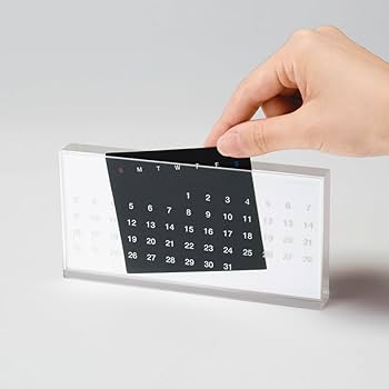 Amazon｜アクリル万年カレンダー (ホワイト)｜トレードワークス