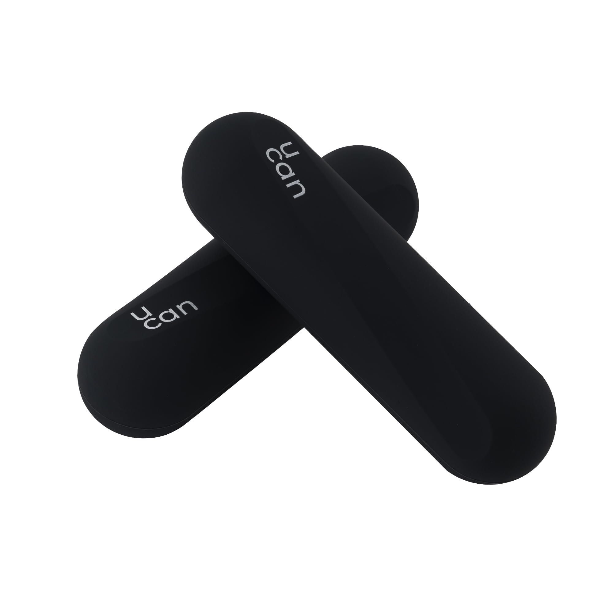 U Can - Pesas de Silicon | Set de Mancuernas Urock para Entrenamiento | Bonitas y Suaves de Silicona | Pilates, Baile, Barre, Funcional, Bici fija, Flows y más - 1 Kg - Negro
