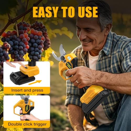 Image of Pruning Shears Compatible with Dewalt 20V Battery, SK5 Blade, 0.8-1.5 inch Cut