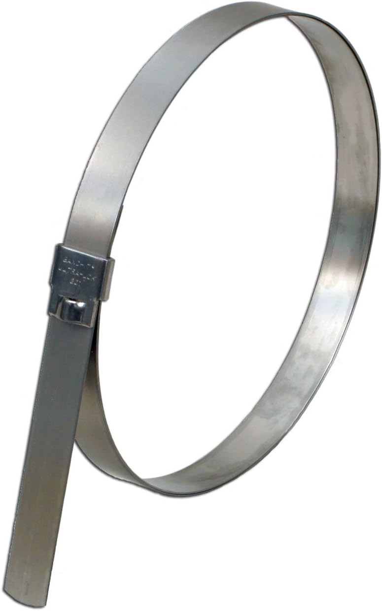 BAND-IT UL2159 Ultra-Lok 3/4" Wide x 0.030" Thick 5" Diameter, 201 1/4 Hard Stainless Steel Preformed Clamp (25 Per Box)