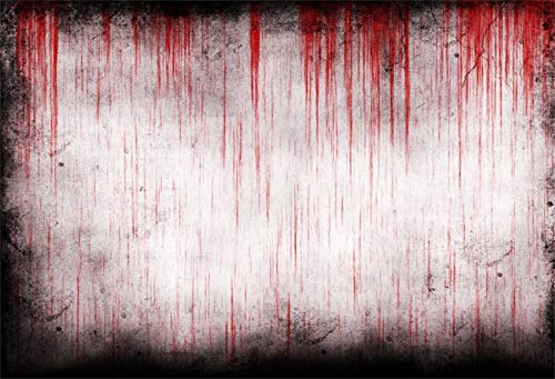 Laeacco 10x8ft Bloody Grunge Wall Backdrop Vinyl Grimy Dim