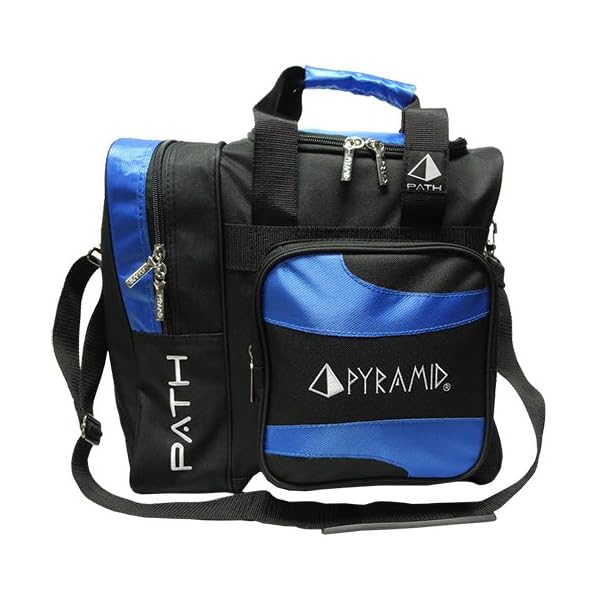 Pyramid Path Deluxe Single Tote Bowling Bag with Large Separate Compartment for Bowling Shoes