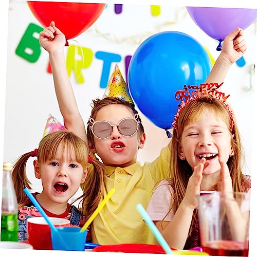 2Pcs Bear Ear Sunglasses for Summer Round Frame UV Protection Eye Shades Comfortable Fit for Boys Beach Photo Prop Translucent2