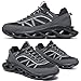 GSLMOLN Men's Walking Running Shoes Lightweight Non-Slip Fashion Casual Sneakers Athletic Breathable Mesh Tennis Sneakers Jogging Cross Training Black/White