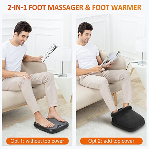 Snailax Foot Massager With Heat,Gifts For Men, Shiatsu Feet Massager Machine,Foot Back Massager,Kneading Foot Warmer For Plantar Fasciitis,Fit All Foot Sizes,Washable Cover #TOP1