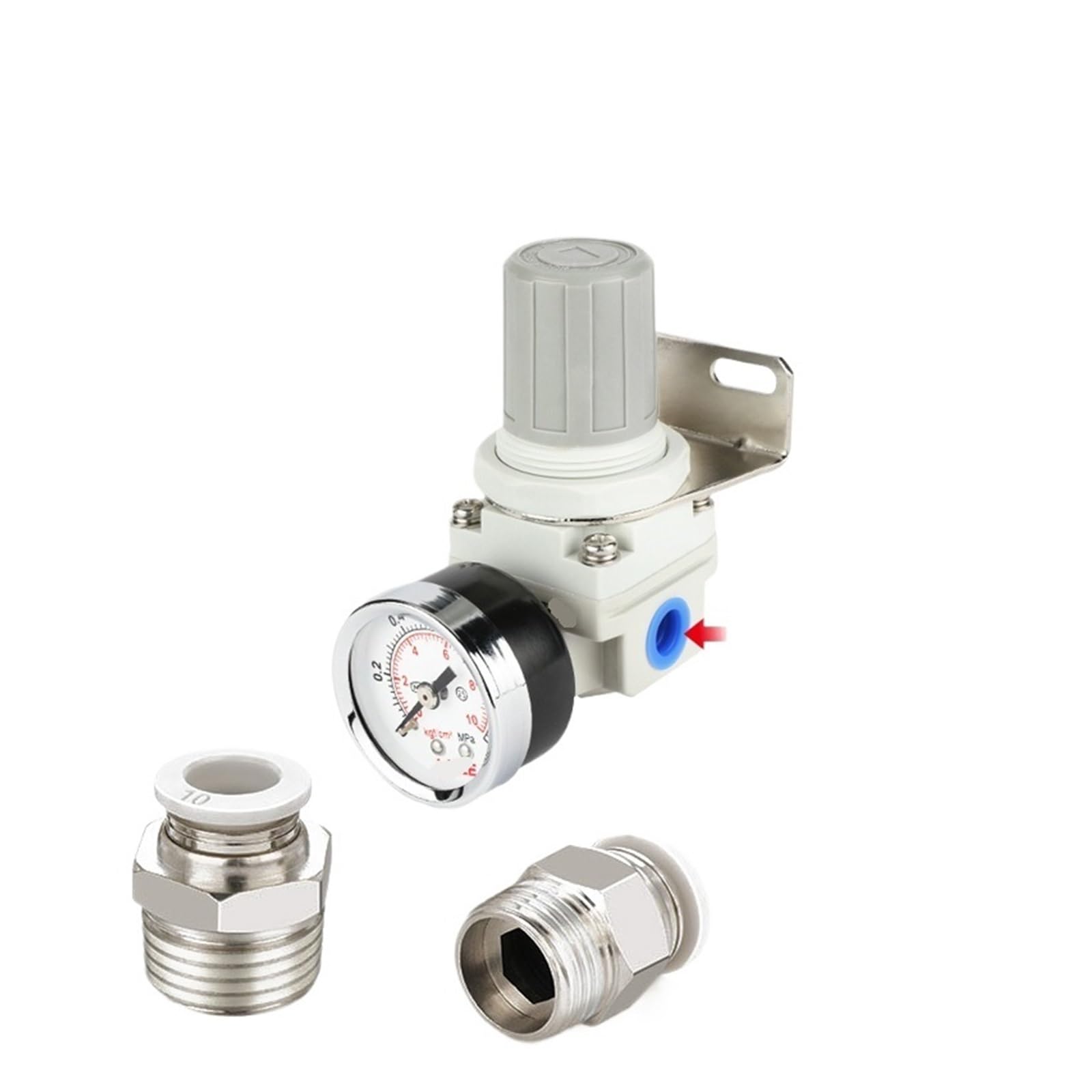 Régulateur de pression d'air comprimé manomètre AR4000-03 raccord compresseur 6mm - 2
