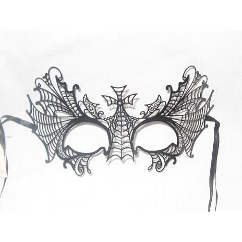 Venice Buys - Venetian Masks Black Laser Cut BAT Halloween MASK Cover