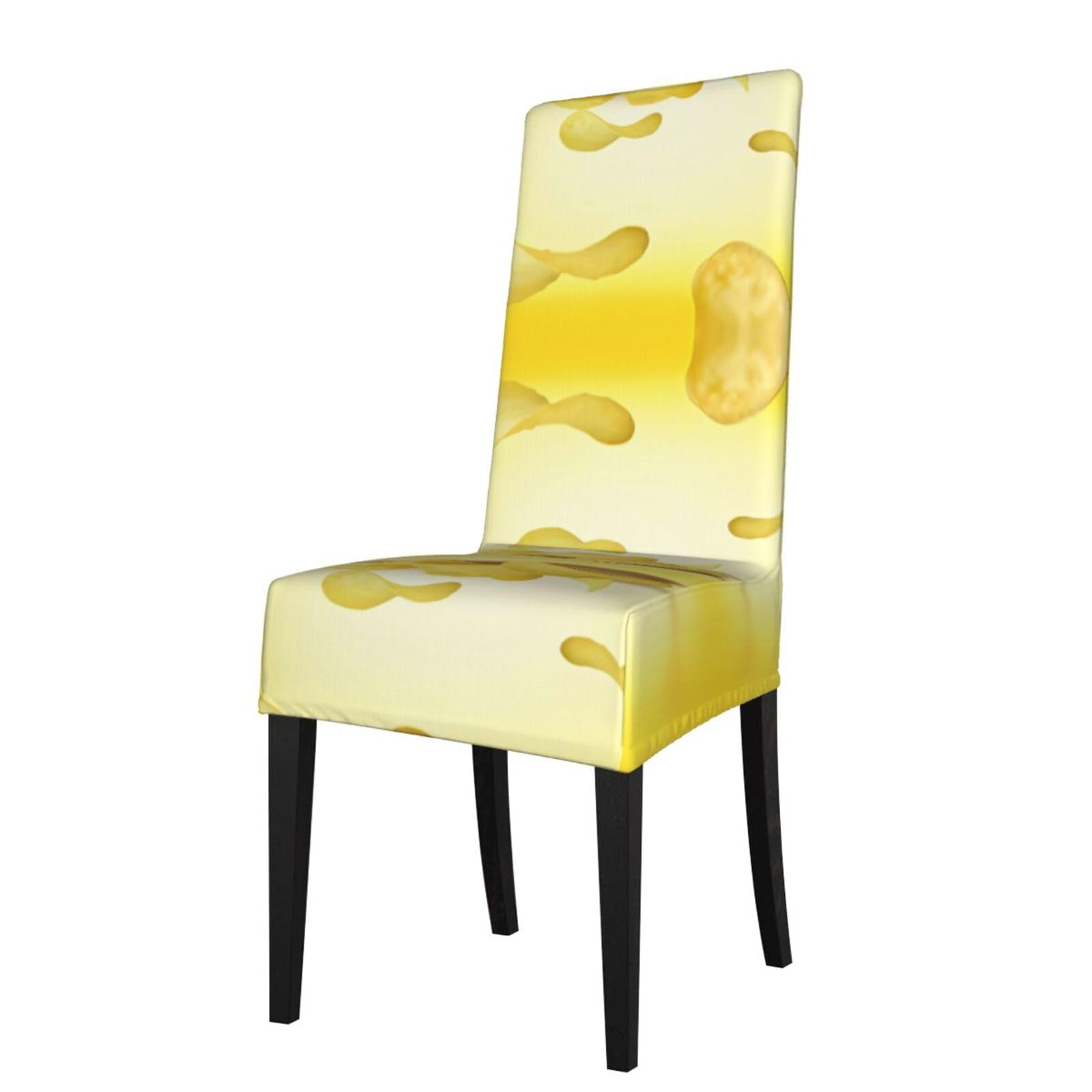 YYHWHJDE Potato Chips Prints Protection Cover for Dining Chair – Stretchable Slipcovers for a Refreshing Dining Room Makeover