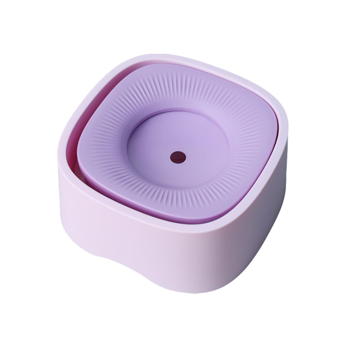 Non Spill Dog Water Bowl, Anti-Choking Dog Bowl with Slow Drinking Design, No Spill for Fast Drinkers, Non?Slip Base for Car Travel, Crate, Home & Kennel (Purple)