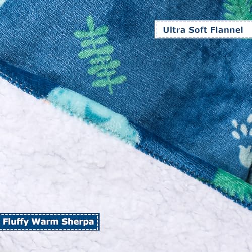 THREE POODLE Wearable Blanket Hoodie, Oversized Sherpa Sweatshirt Blanket for Adults Women Men, Warm Cozy Elephant Hooded Blanket, Gifts for Mom Girlfriend