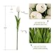 Tulip White 10 Pcs SOLEDI PU Real-touch Artificial Flowers for Bridal Bouquet Wedding Living Room Table Home Garden Decoration