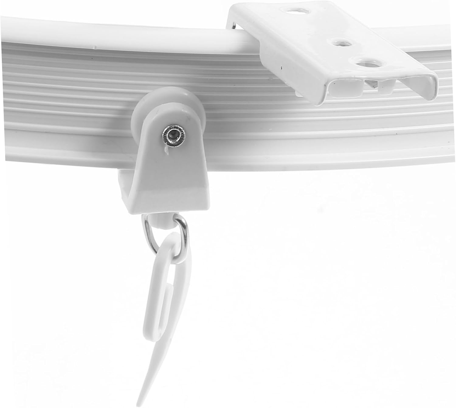 Unomor 1set Flexible Curtain Track Bendable and Rail for Bay Easy Installation Smooth Includes Accessories