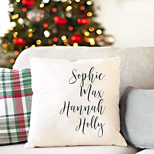 Qualtry Personalized Birthday Gift For Grandma For Mom - Grandma Pillow Or Mom Pillow With Family Names, Customized Case (Script Font) #TOP2