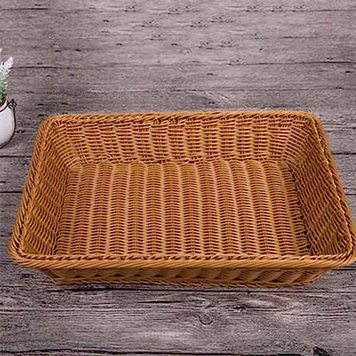 Panier rectangulaire en osier lot de 10 pour table et pain