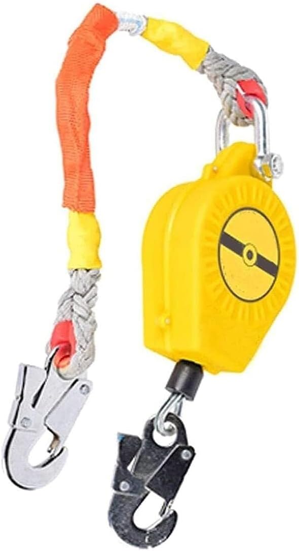 Telescopic Fall Arrester, Automatic Recall Safety Rope, Automatic Locking Fall Arrest Device, Suitable for High-Altitude, Roof Construction, Personal Fall Safety Equipment (Size : 10m)