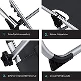 Sonnenliege Sun mit Dach Gartenliege klappbar Liegestuhl Sonnendach 4-stufig Verstellbarer Rückenlehne - 3