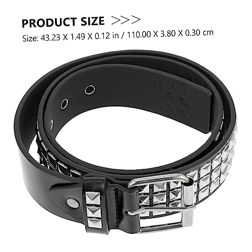 NOLITOY 1pc Studded Belts for Men Fashion Rivet Belt Light Easy to Carry Decorative Waistband4