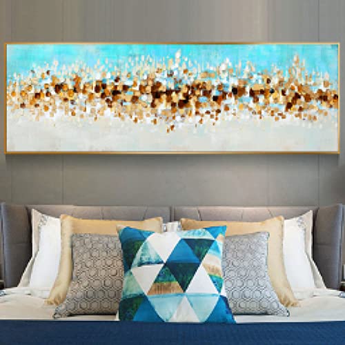 Peinture sur toile abstrait argent vague pour décorer un grand mur vide