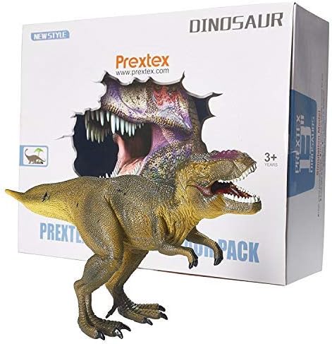 PREXTEX 13” Realistic Looking Dinosaurs Pack of 4 Jumbo Plastic Assorted Dinosaur Figures