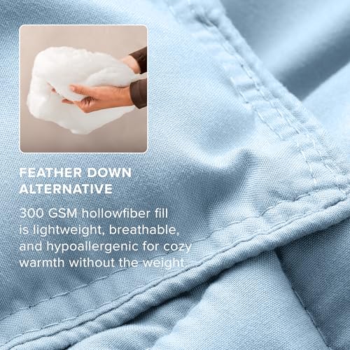 Image of Bare Home Comforter Set - Full Size - Ultra-Soft - Goose Down Alternative - Premium 1800 Series - All Season Warmth (Full, Light Blue)