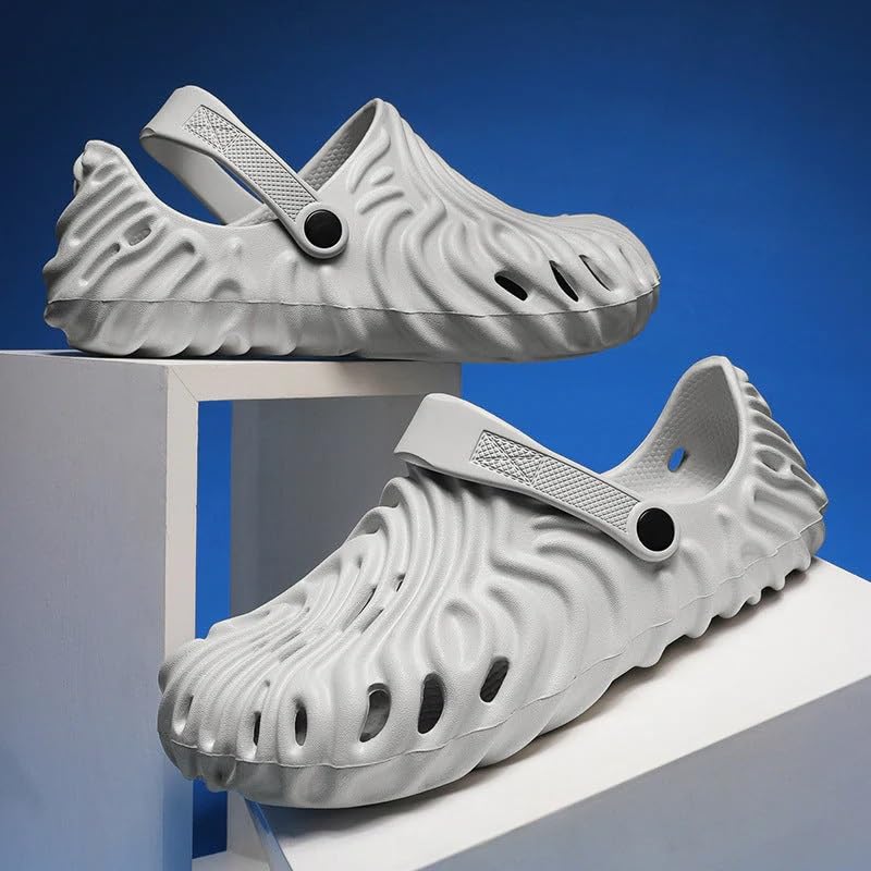 Image of Unisex Slip-On Wave Design Pattern Clogs