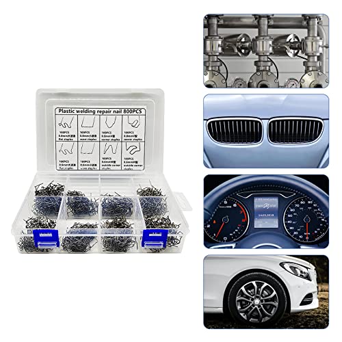 Mingzhe 800 peças de grampos quentes de reparo automático de plástico com caixa de armazenamento par