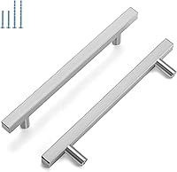 Vista 15 de homdiy HDJ22SN - Pomos de gabinete de níquel cepillado, 5 unidades, pomos de un solo agujero con pomos de 2 pulgadas de longitud total para armarios