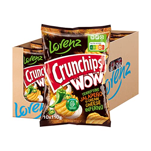 Lorenz Snack World Crunchips WOW Jalapeño & Cream Cheese, 10er Pack (10 x 110 g) Cover