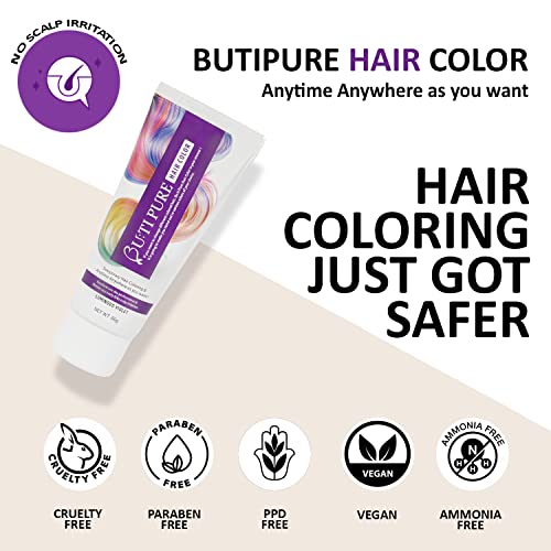 Image of ButiPure Temporary Root Touch Up Concealor | Ammonia, Paraben & PPD Free | Zero Damage Hair Colour 60g | Pack of 2