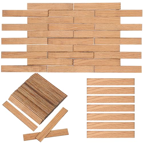 40pcs Miniature Dollhouse Flooring Self-Adhesive Decorative Planks Realistic Texture Easy to Assemble Versatile Design for Dollhouse Decoration